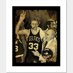 Larry Bird - Vintage Design Of Basketball Posters and Art